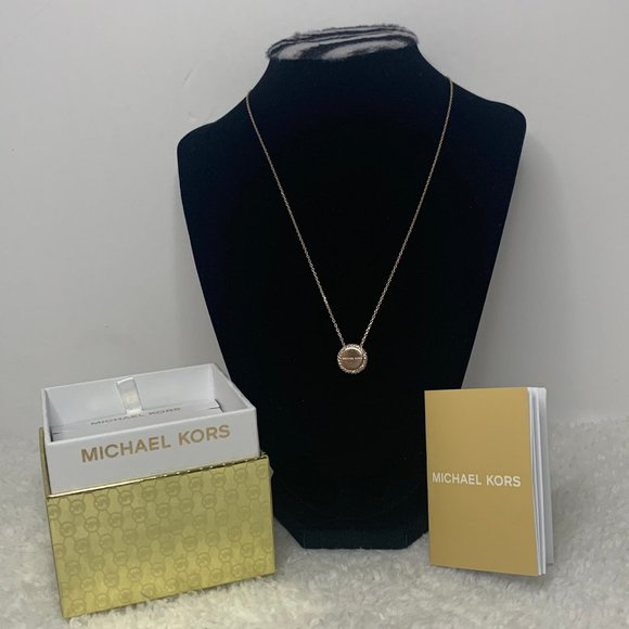 NWT - Michael Kors Rose Gold  Pendant Necklace - Picture 2 of 6